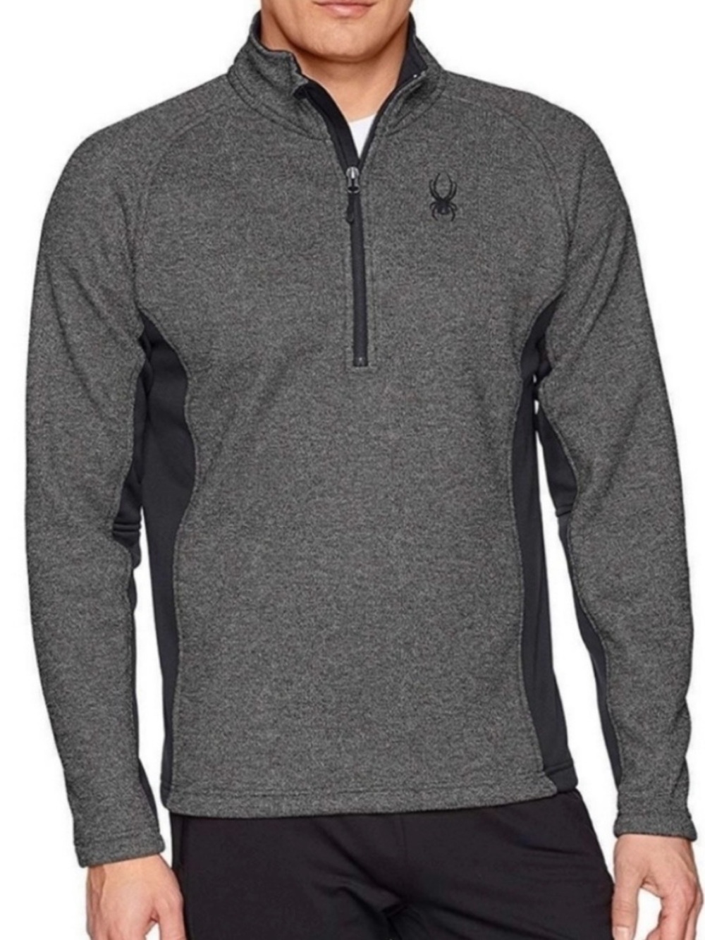 Spyder Men's Dark Gray Heather Quarter-Zip Performance Jacket